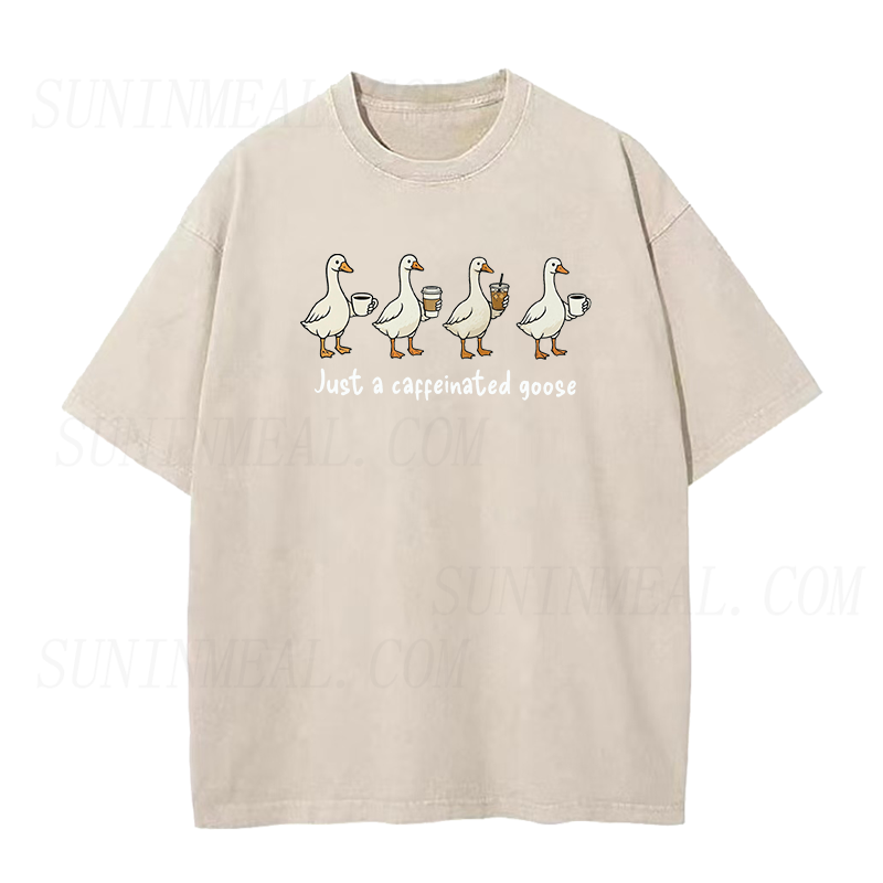 Just a Caffeinated Goose Coffee Unisex Tee