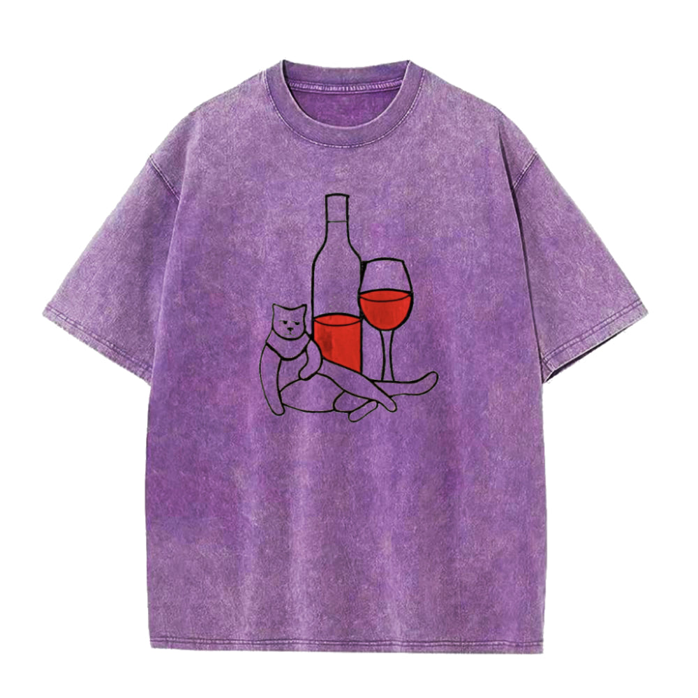 キャットワイン ユニセックスTシャツ