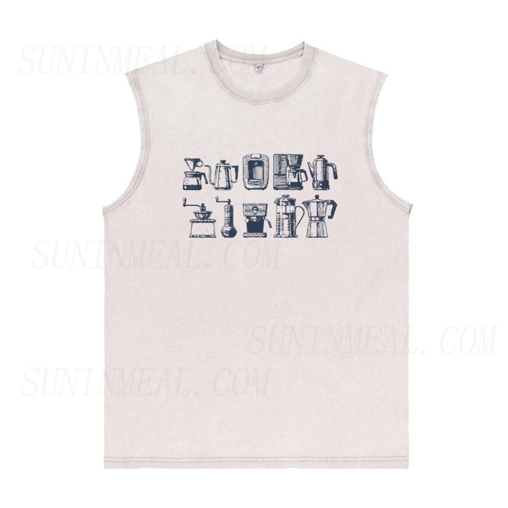 Vintage Coffee Machine Unisex Tank Top
