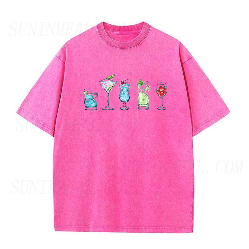 Vintage Cocktail Print Unisex Tee