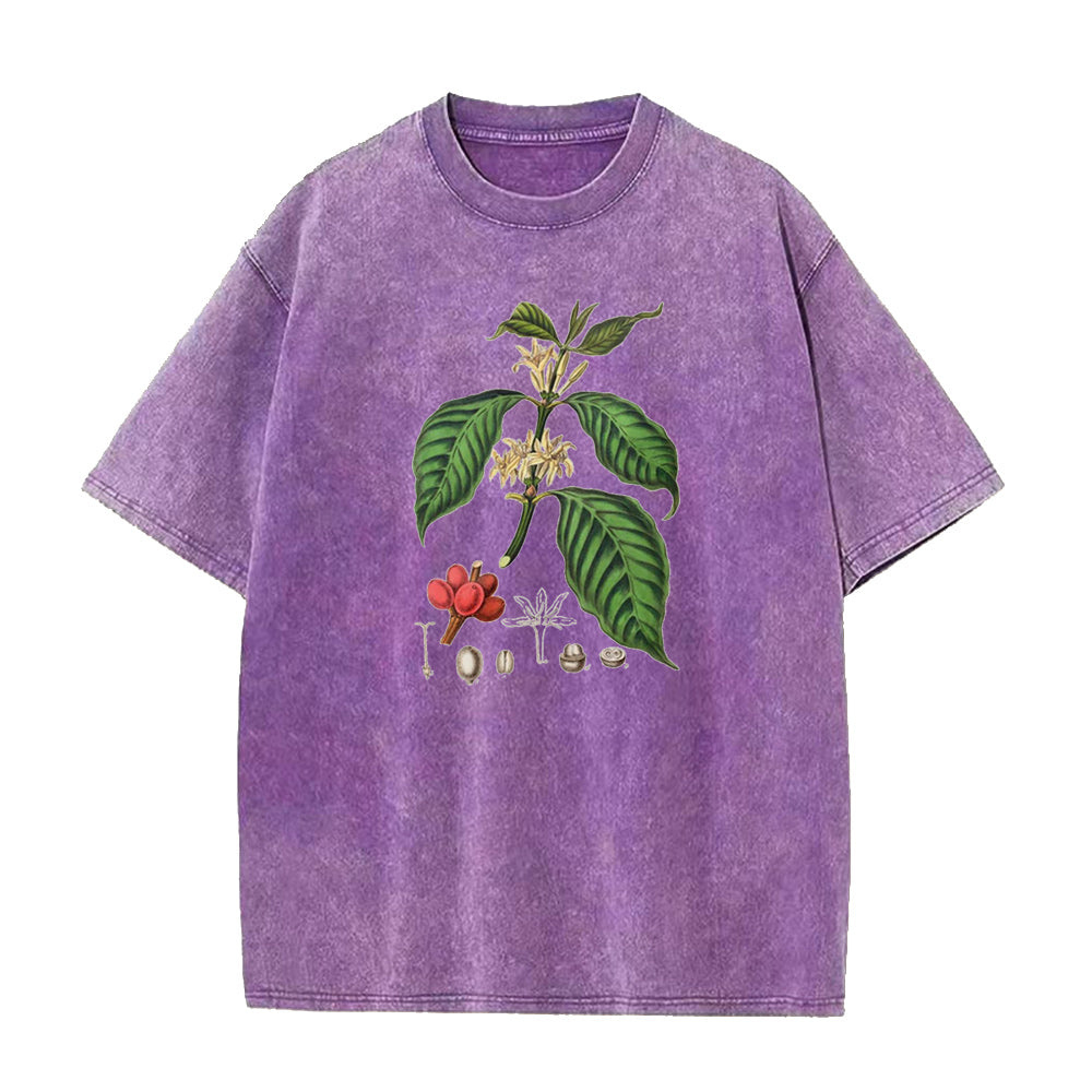 アラビカコーヒーの木のユニセックスTシャツ