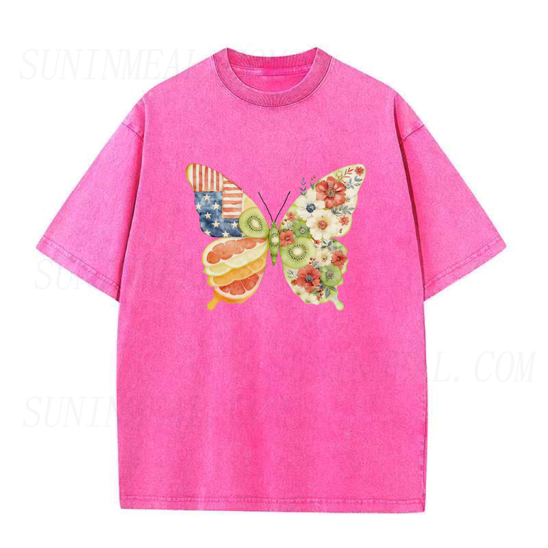 Fruit & Flower Patriot Butterfly Unisex Tee