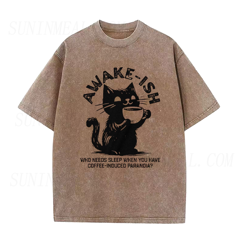 Awake-ish Coffee Cat Tee