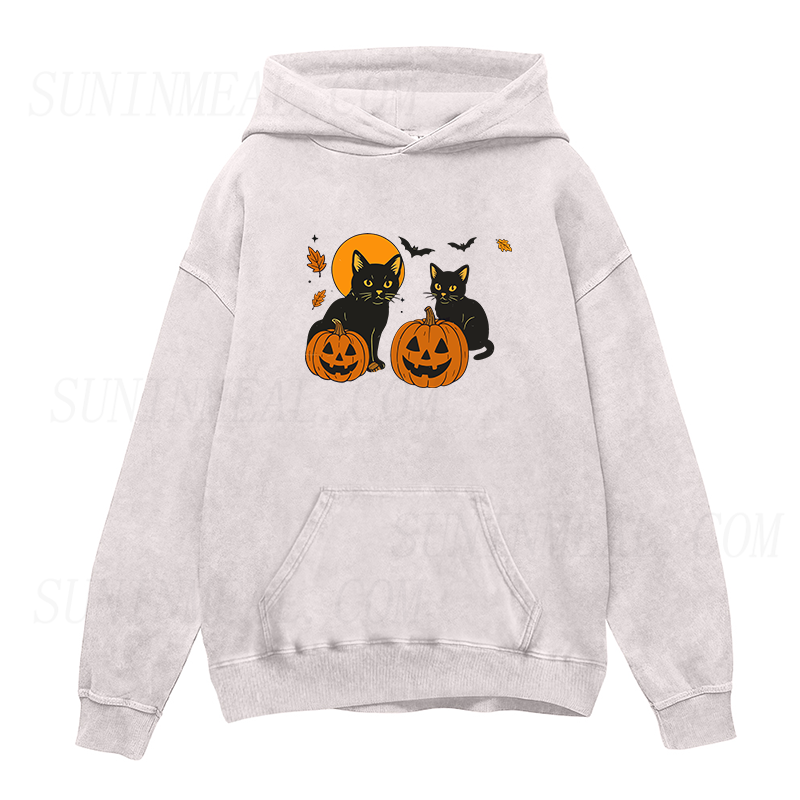 Black Cat Pumpkin Unisex Hoodie