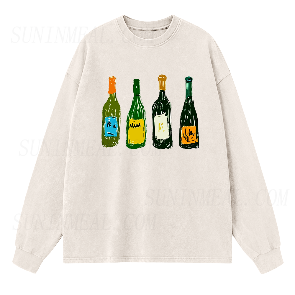 Wine Bottles Long Sleeve Unisex Tee