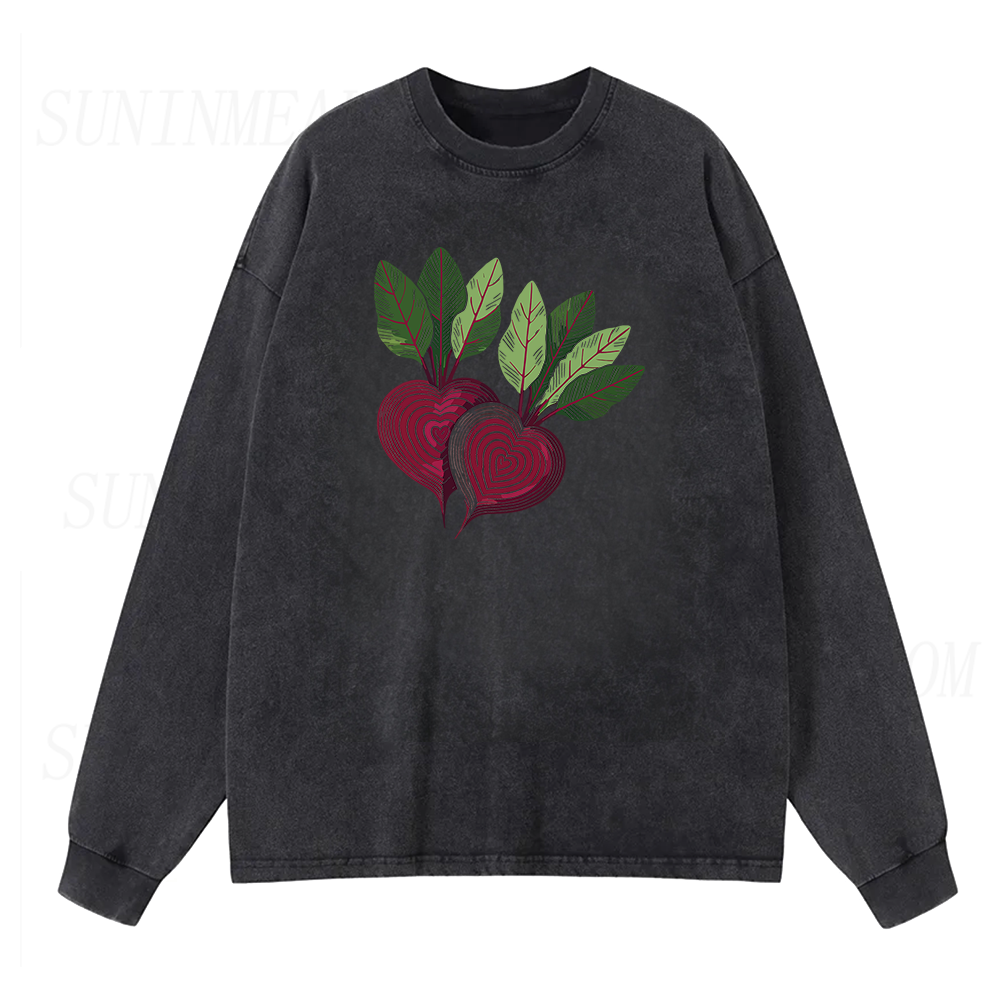 Beet Heart Long Sleeve Unisex Tee
