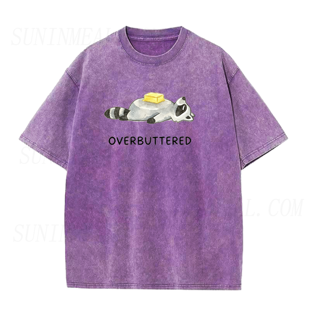 Overbuttered Raccoon Unisex Tee