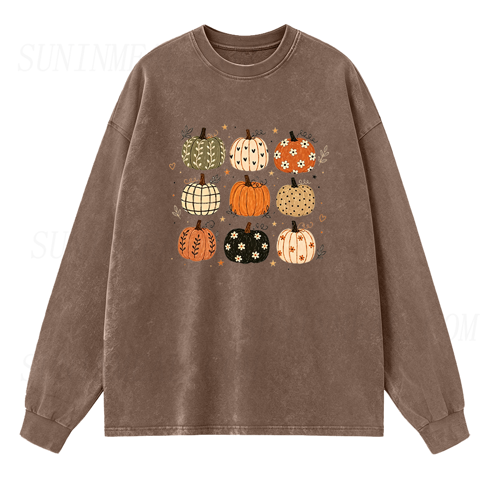 Boho Pumpkin Long Sleeve Unisex Tee