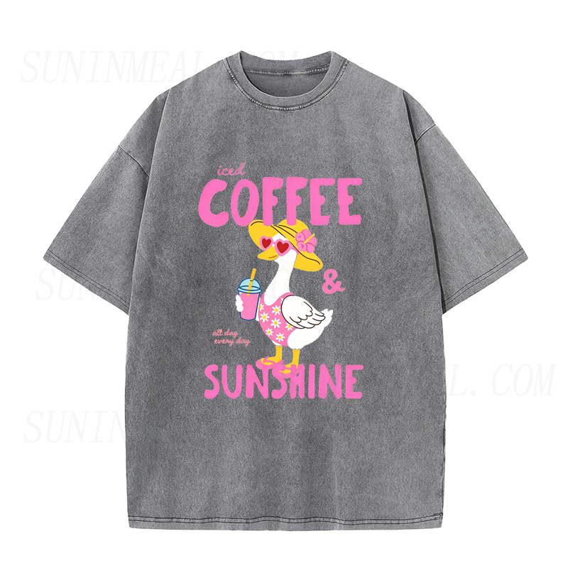 Iced Coffee & Sunshine All Day Every Day Unisex Tee