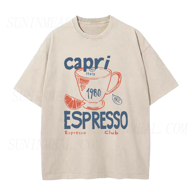 カプリイタリアエスプレッソクラブユニセックスTシャツ