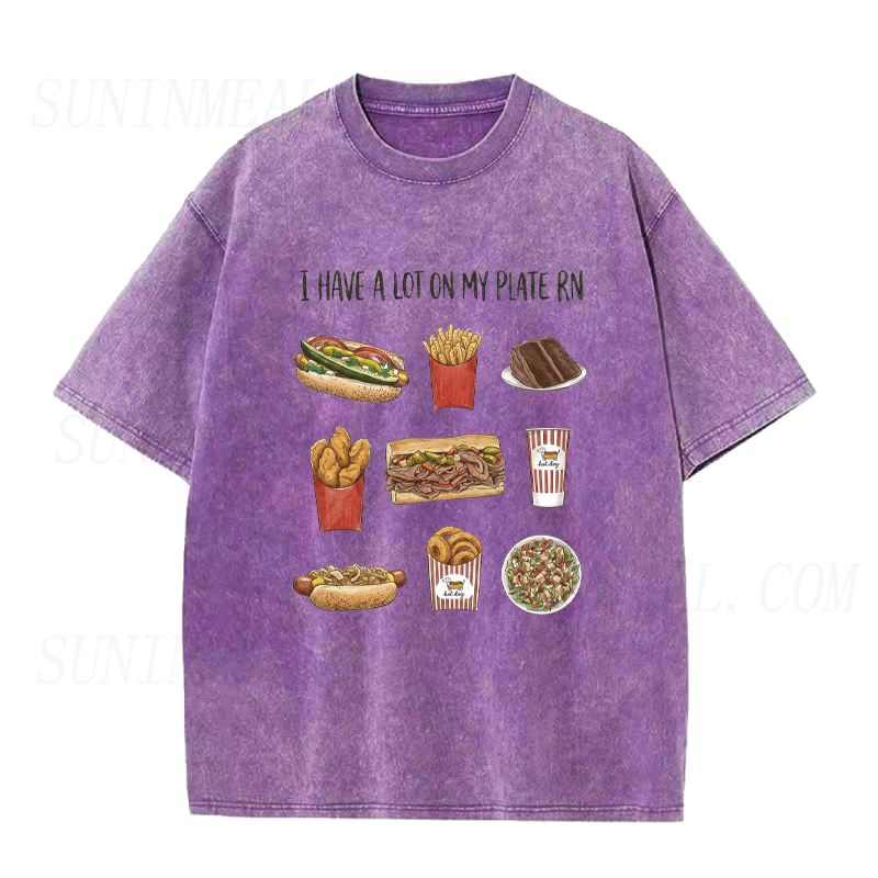 I Have A Lot On My Plate RN Fast Food Unisex Tee