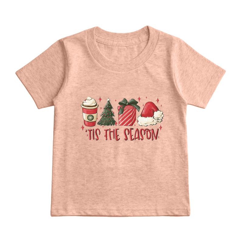 Xmas Presents & Santa Hat Kids T-Shirt