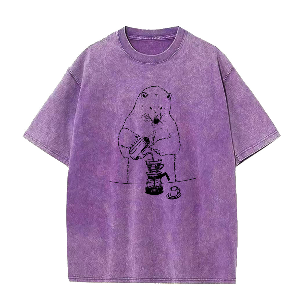 Polar Bear Is Brewing Coffee Unisex Tee