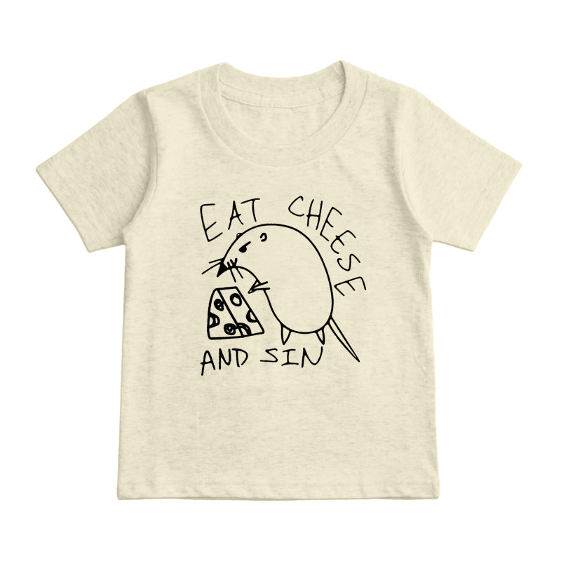 Eat Cheese and Sin Kids T-Shirt