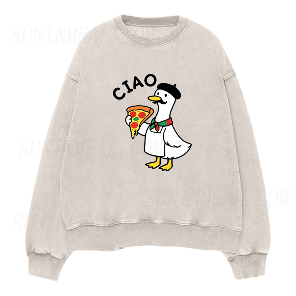 Ciao Pizza Goose Unisex Crewneck Sweatshirt
