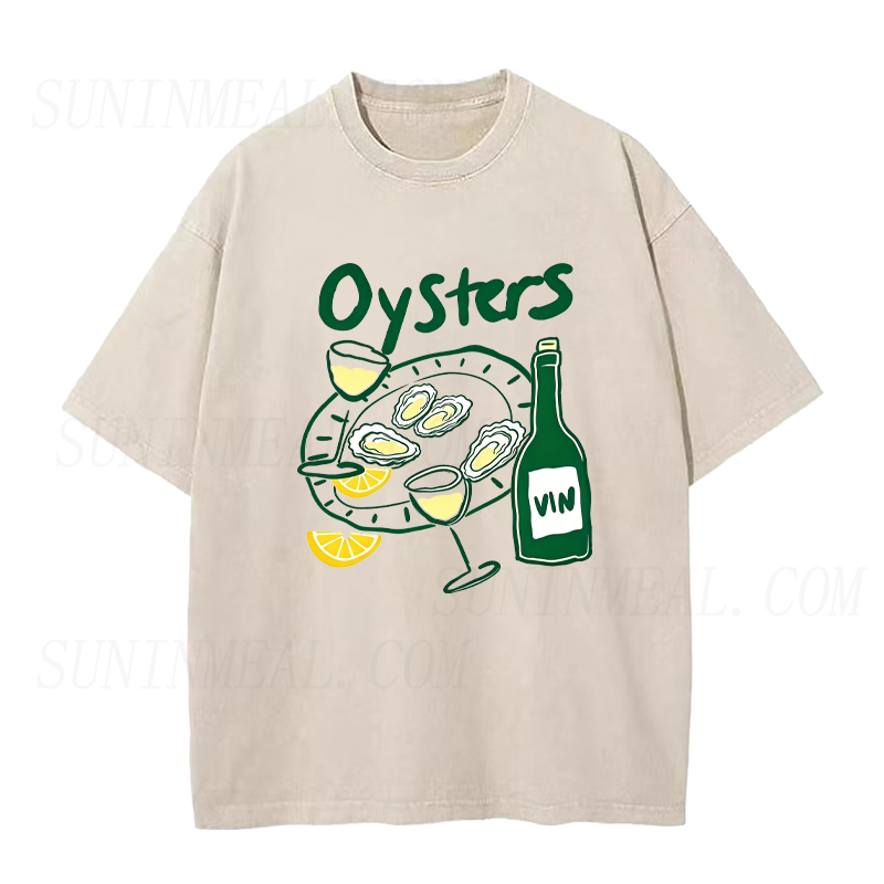 Oysters and Wine Unisex Tee