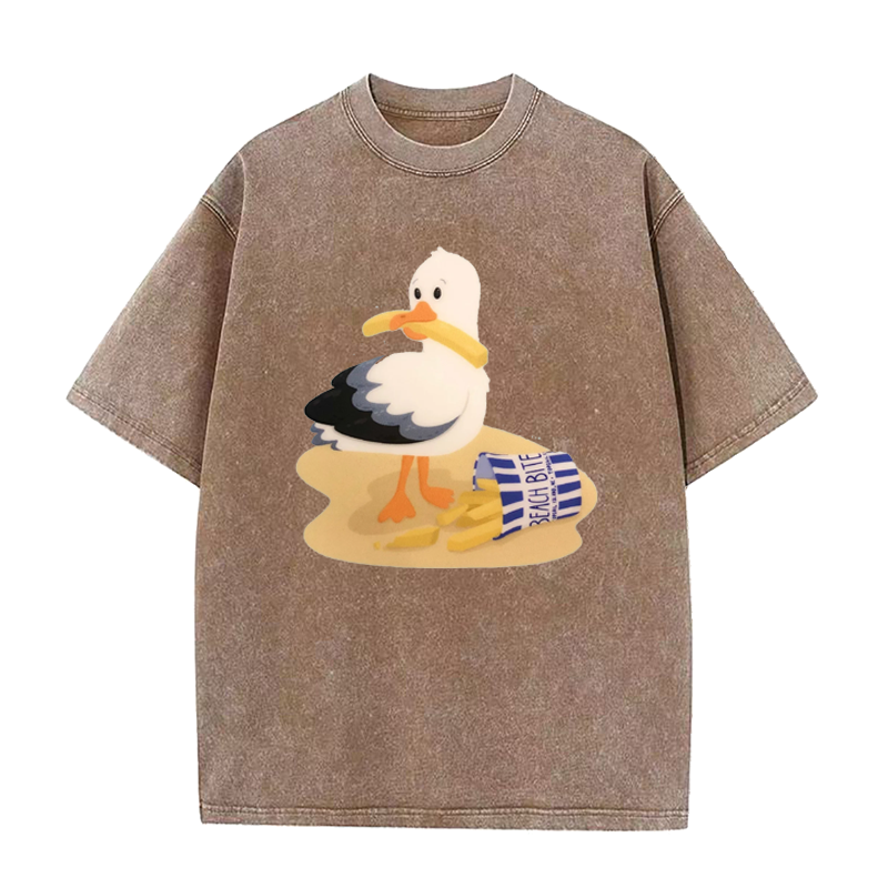 Seagull Stealing French Fries Tee