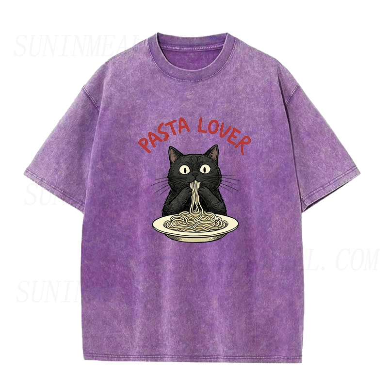 Cat Loves Pasta Unisex Tee