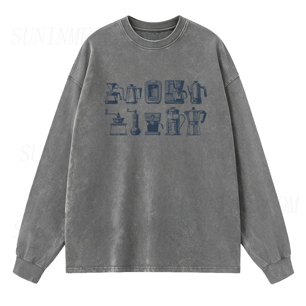 Vintage Coffee Machine Sleeve Unisex Tee