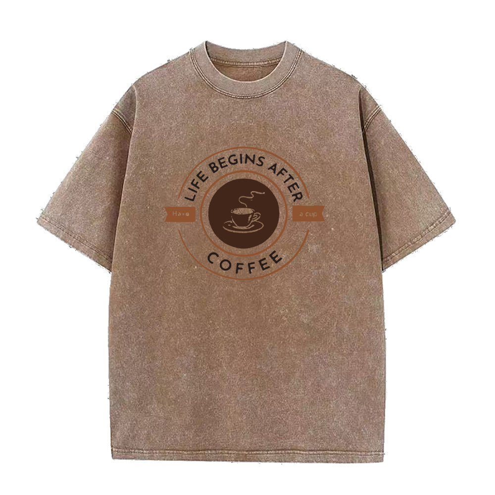 life begins have a coffee Unisex Tee