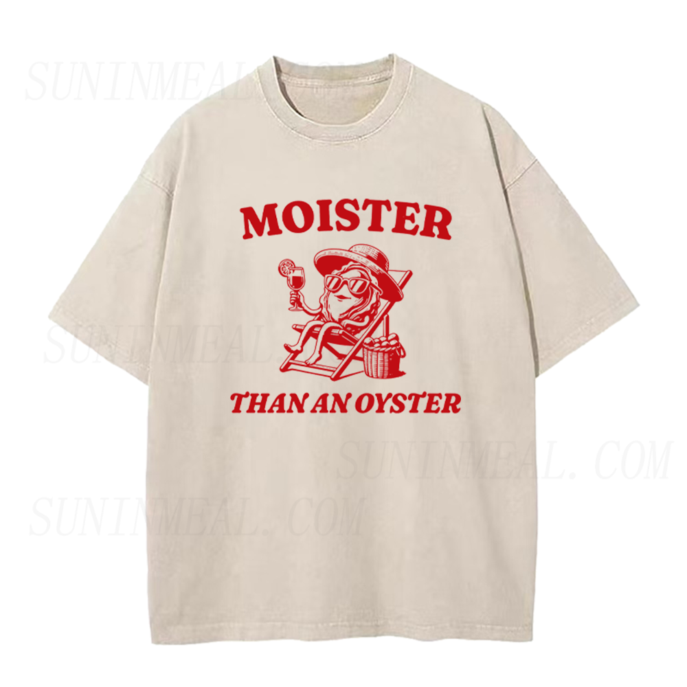 Moister Than An Oyster Cartoon Oyster Unisex Tee