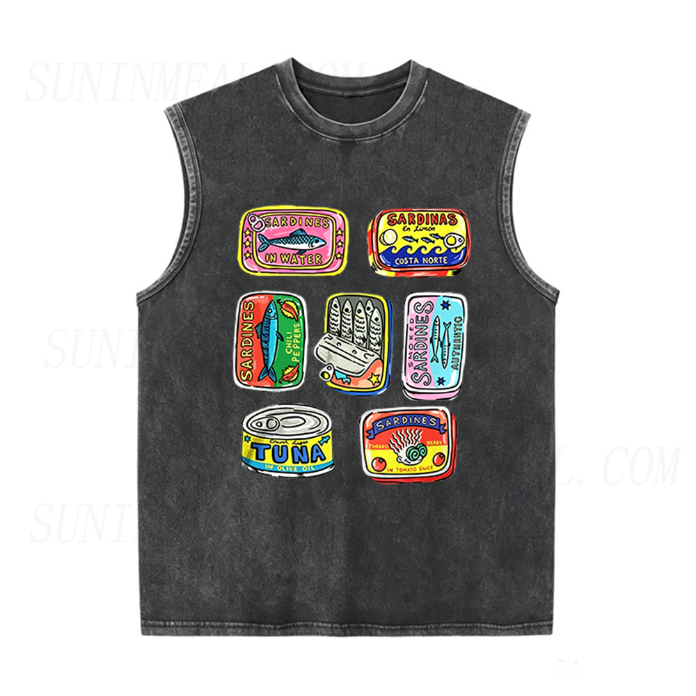 Vintage Sardine Cans Unisex Tank Top