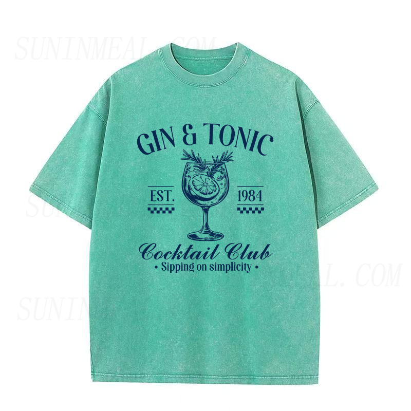 Gin and Tonic Cocktail Club Unisex Tee