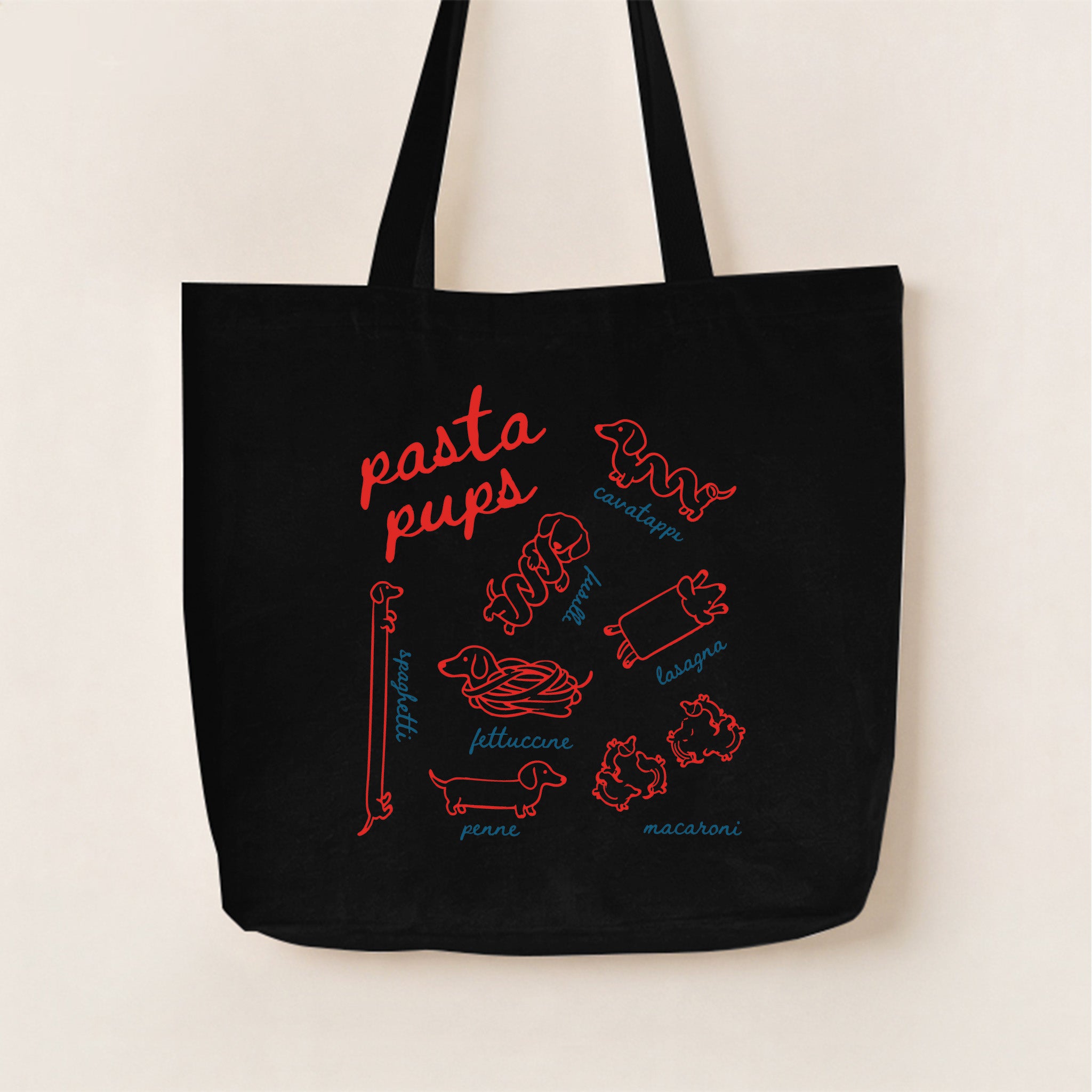Pasta Pups Canvas Tote Bag