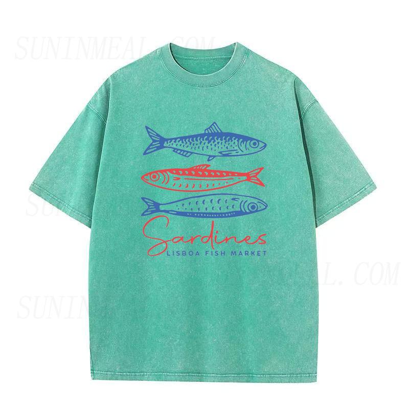 Sardines Lisboa Fish Market Unisex Tee