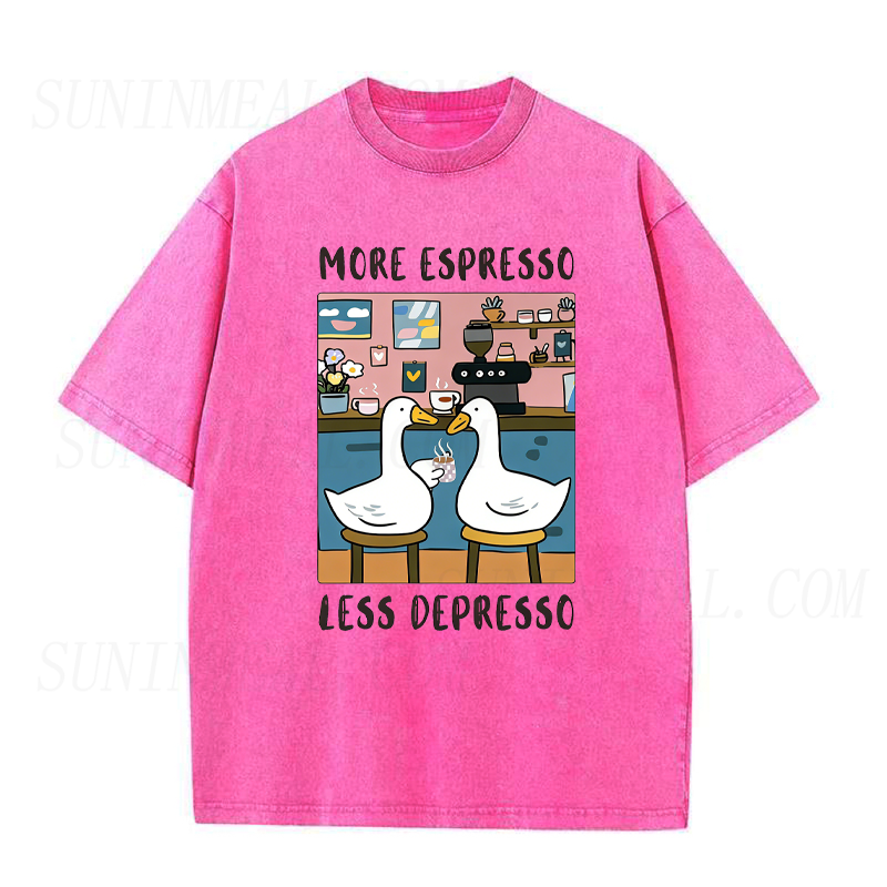 More Espresso Less Depresso Goose Unisex Tee