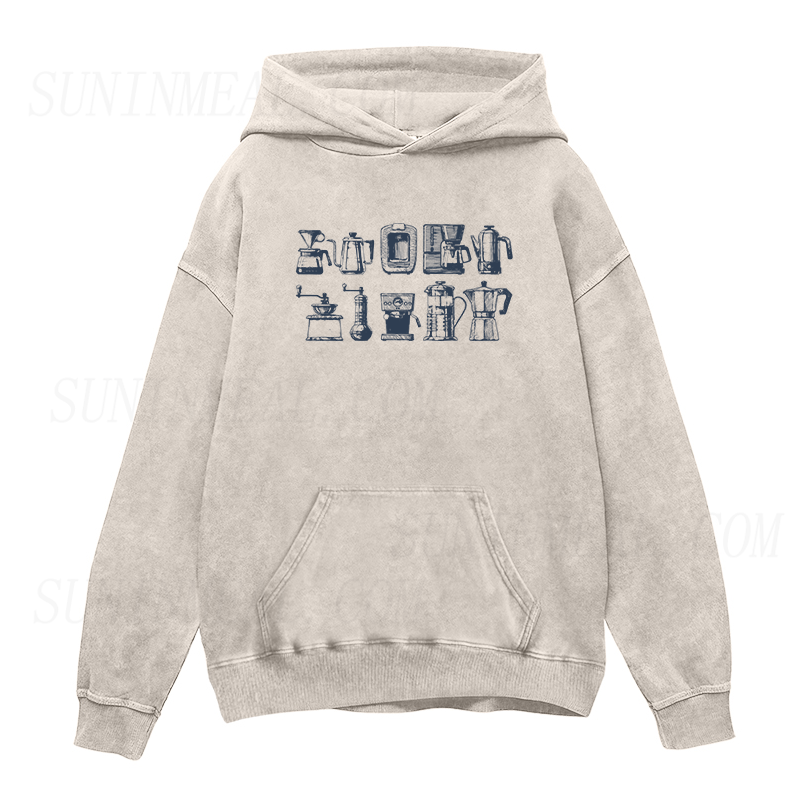 Vintage Coffee Machine Unisex Hoodie