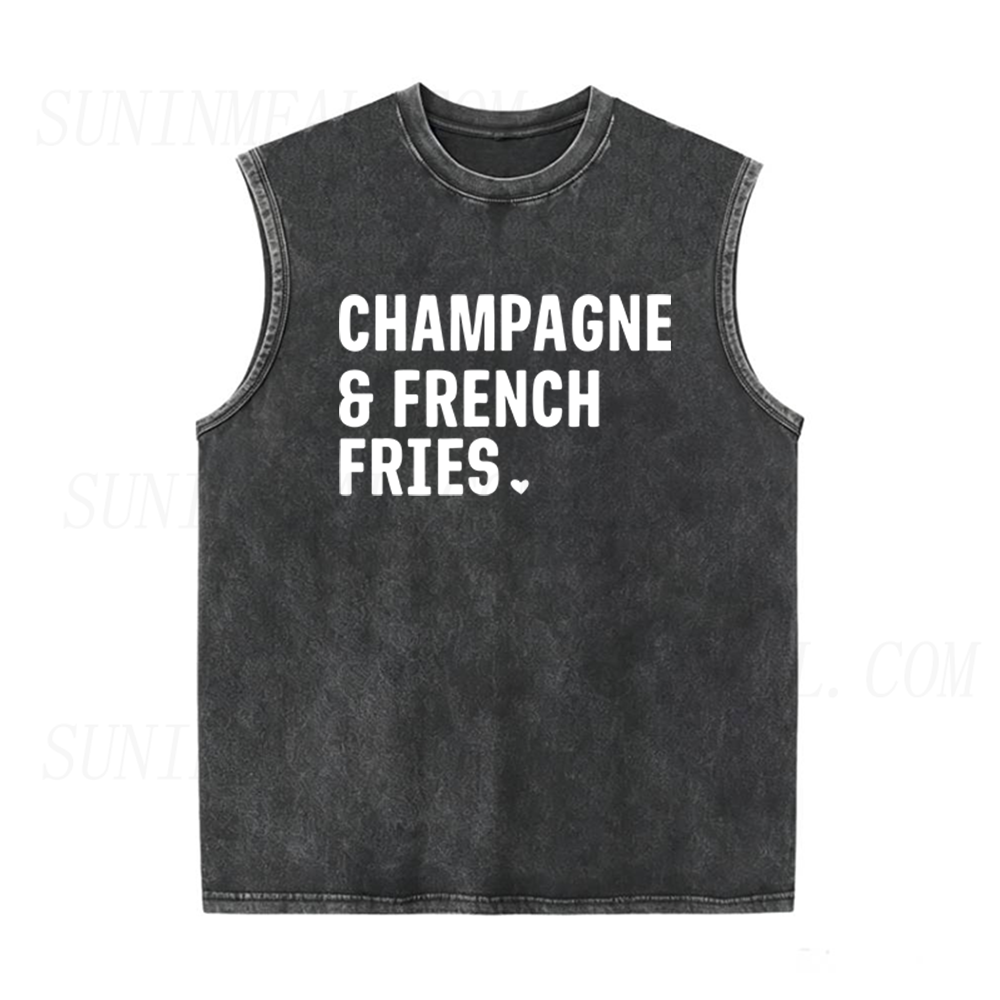 Champagne & French Fries Unisex Tank Top