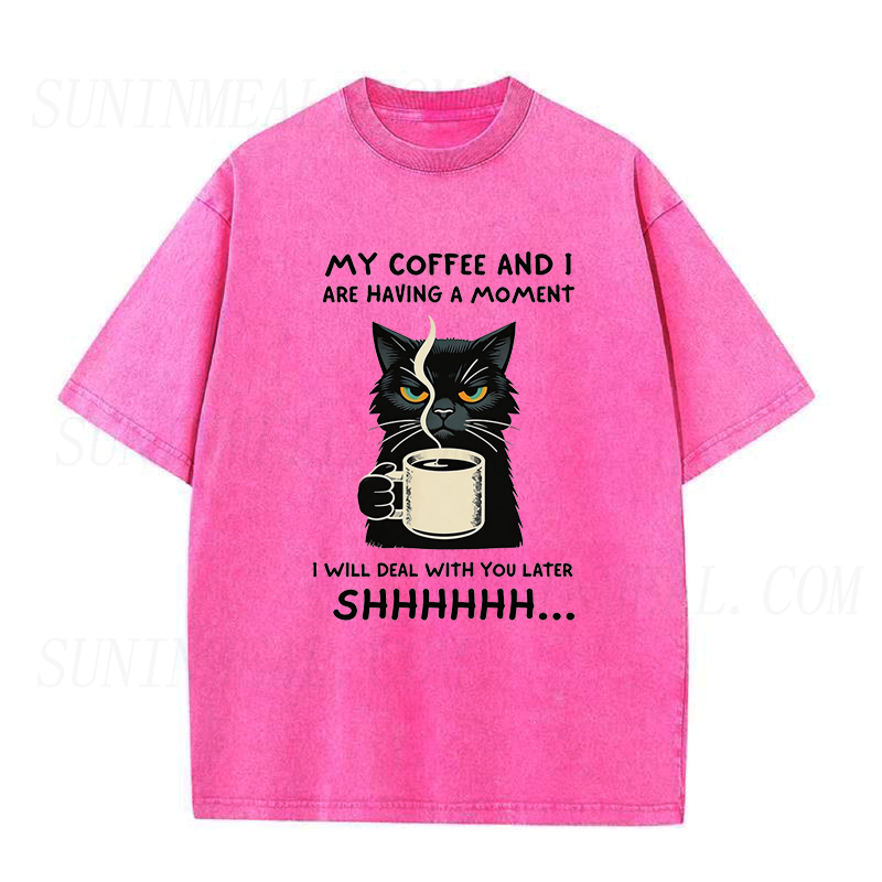 Funny Cat Coffee Unisex Tee