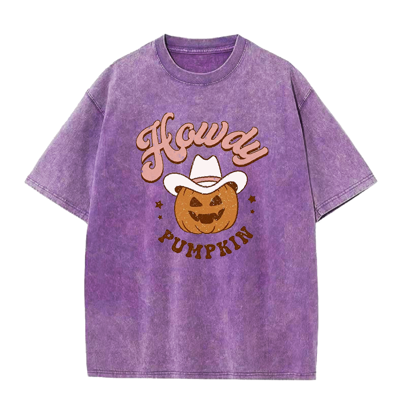 Howdy Pumpkin Western Halloween Unisex Tee