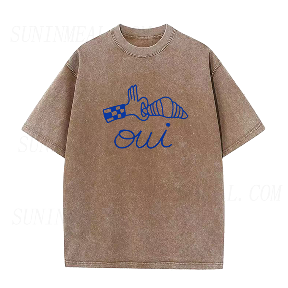 Oui Croissant French Unisex Tee