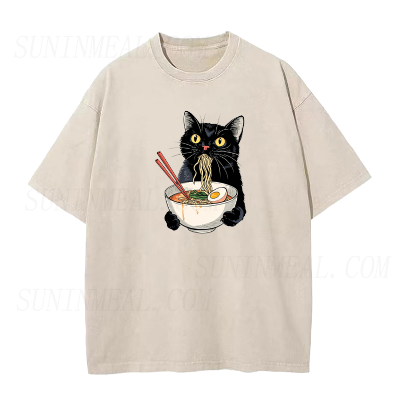 Black Cat Noodle Unisex Tee