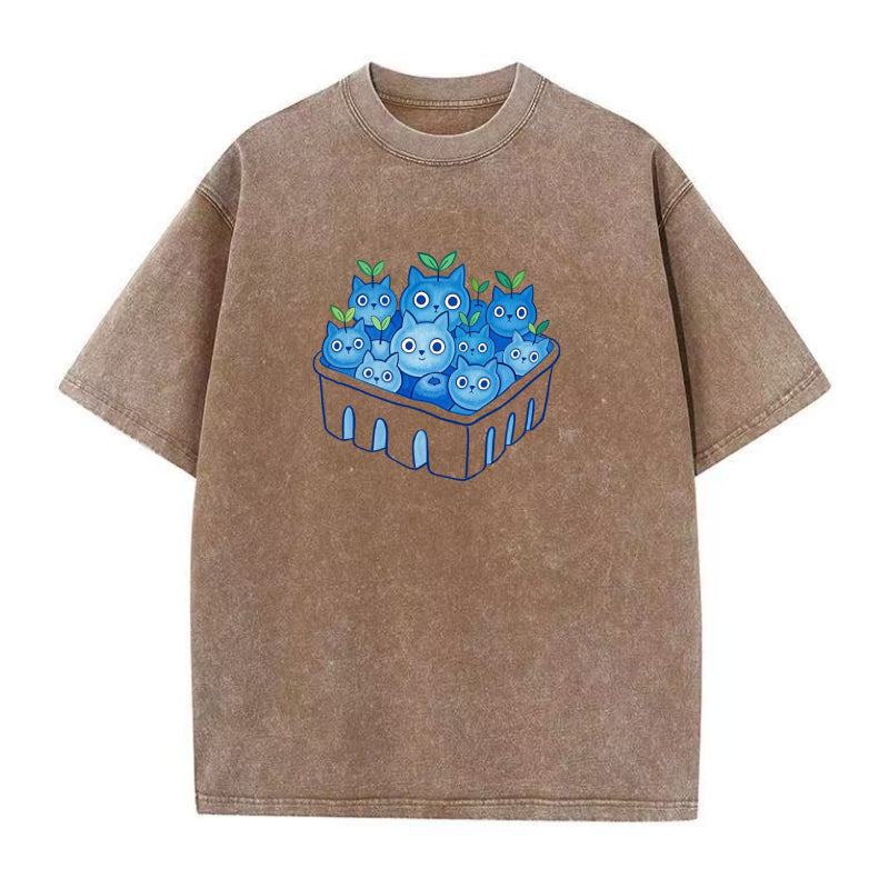 ブルーベリーキャッツ ユニセックスTシャツ