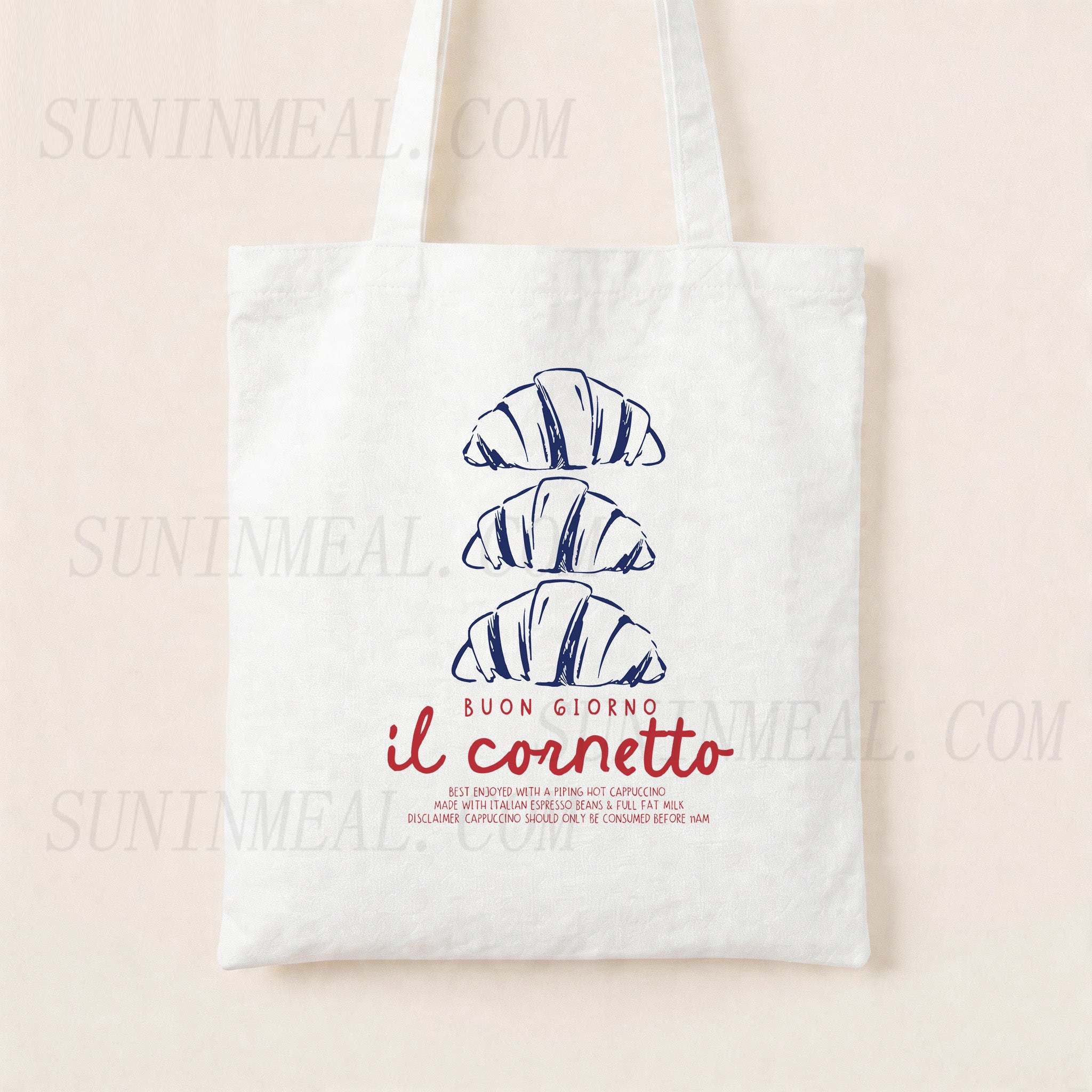 Morning Cornetto Canvas Tote Bag