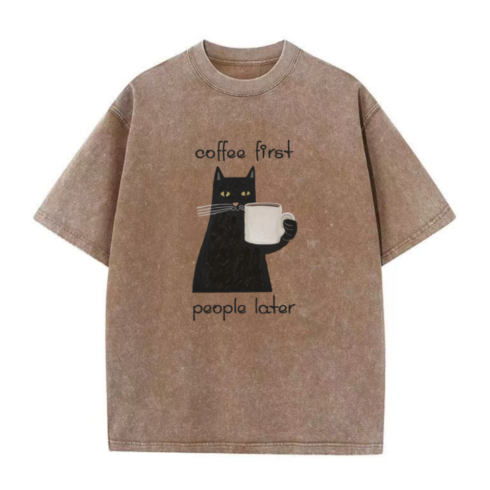 Coffee First People Later Unisex Tee