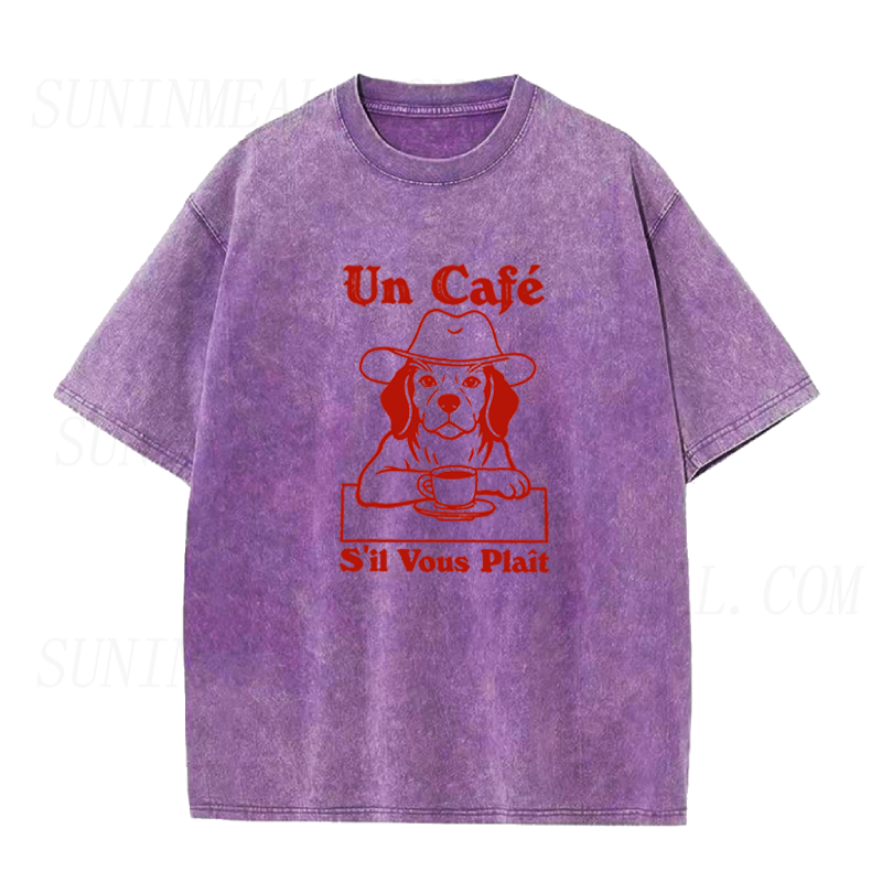 Dog With Coffee Cup Unisex Tee