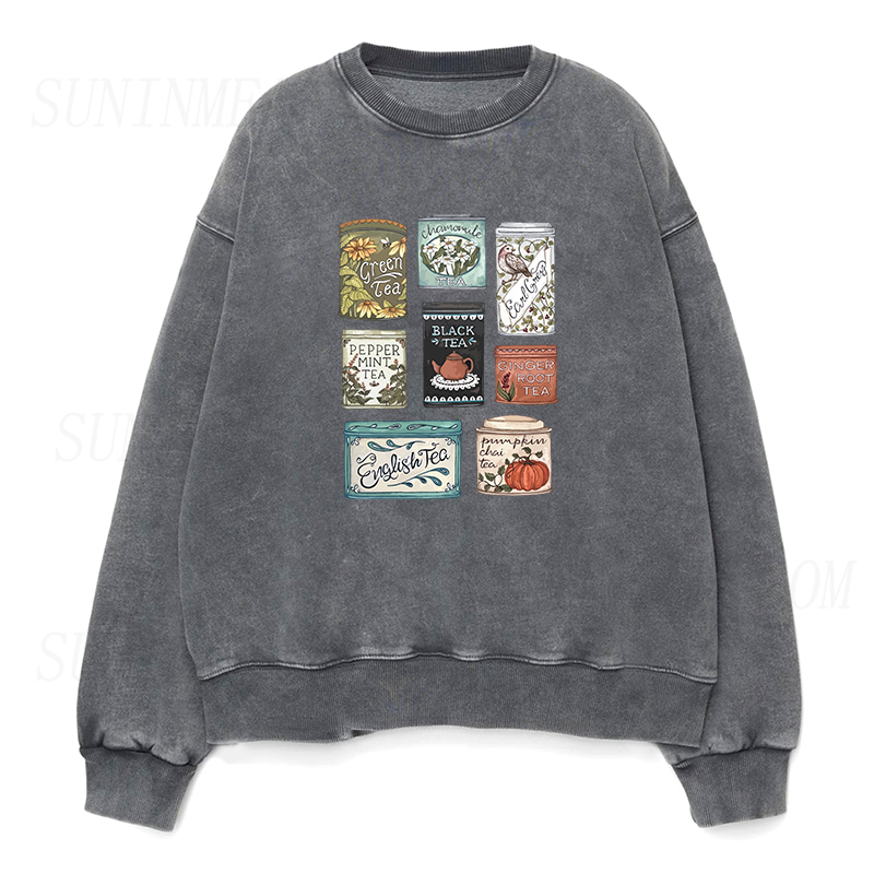 Vintage Tea Tins Unisex Crewneck Sweatshirt