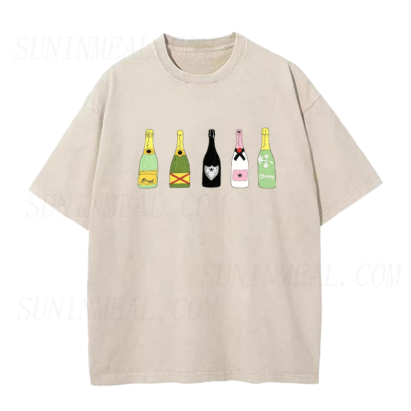 Champagne Bottle Unisex Tee