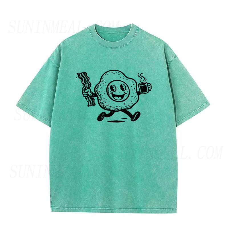 Retro Cartoon Egg Bacon Coffee Unisex Tee