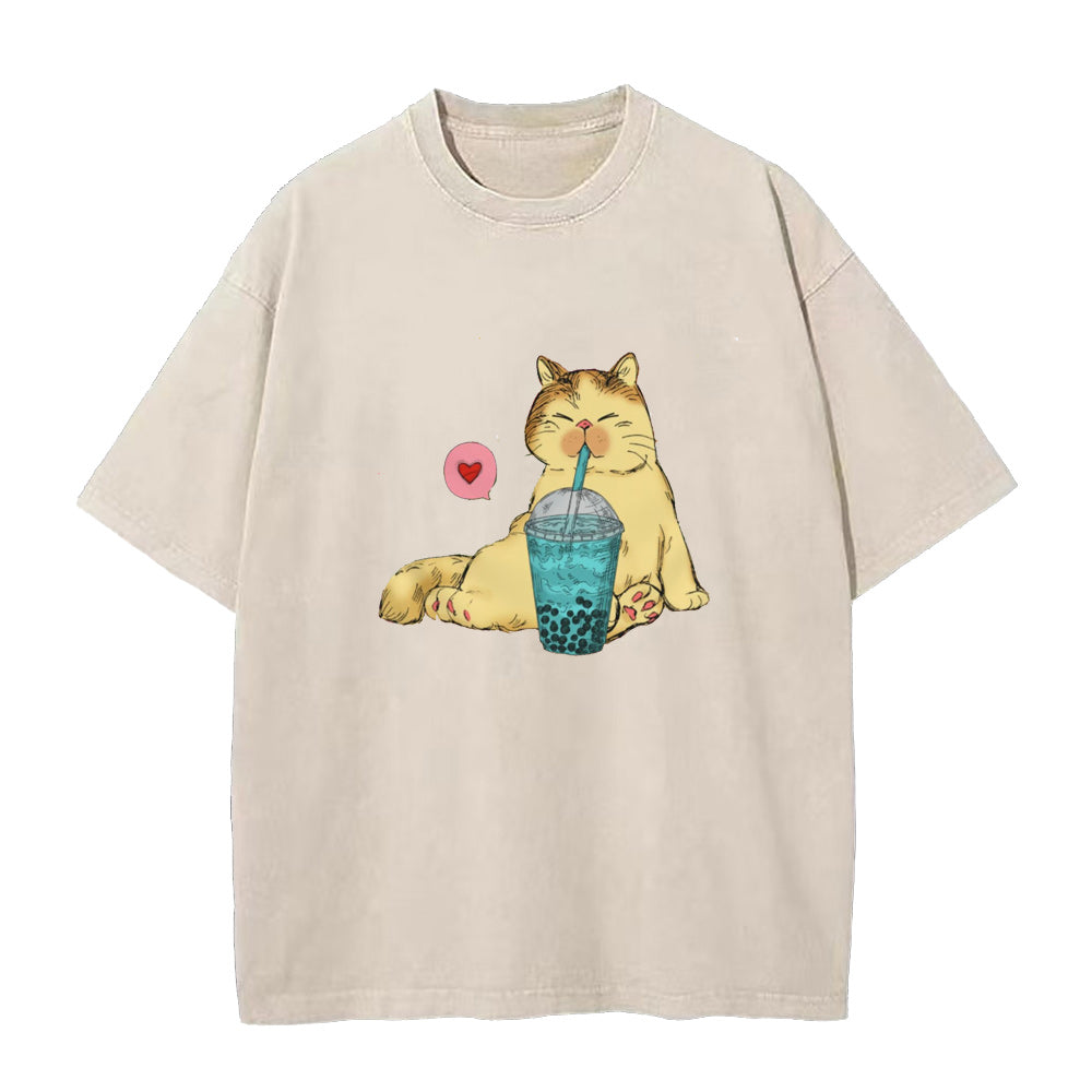 cat Milk Tea Unisex Tee