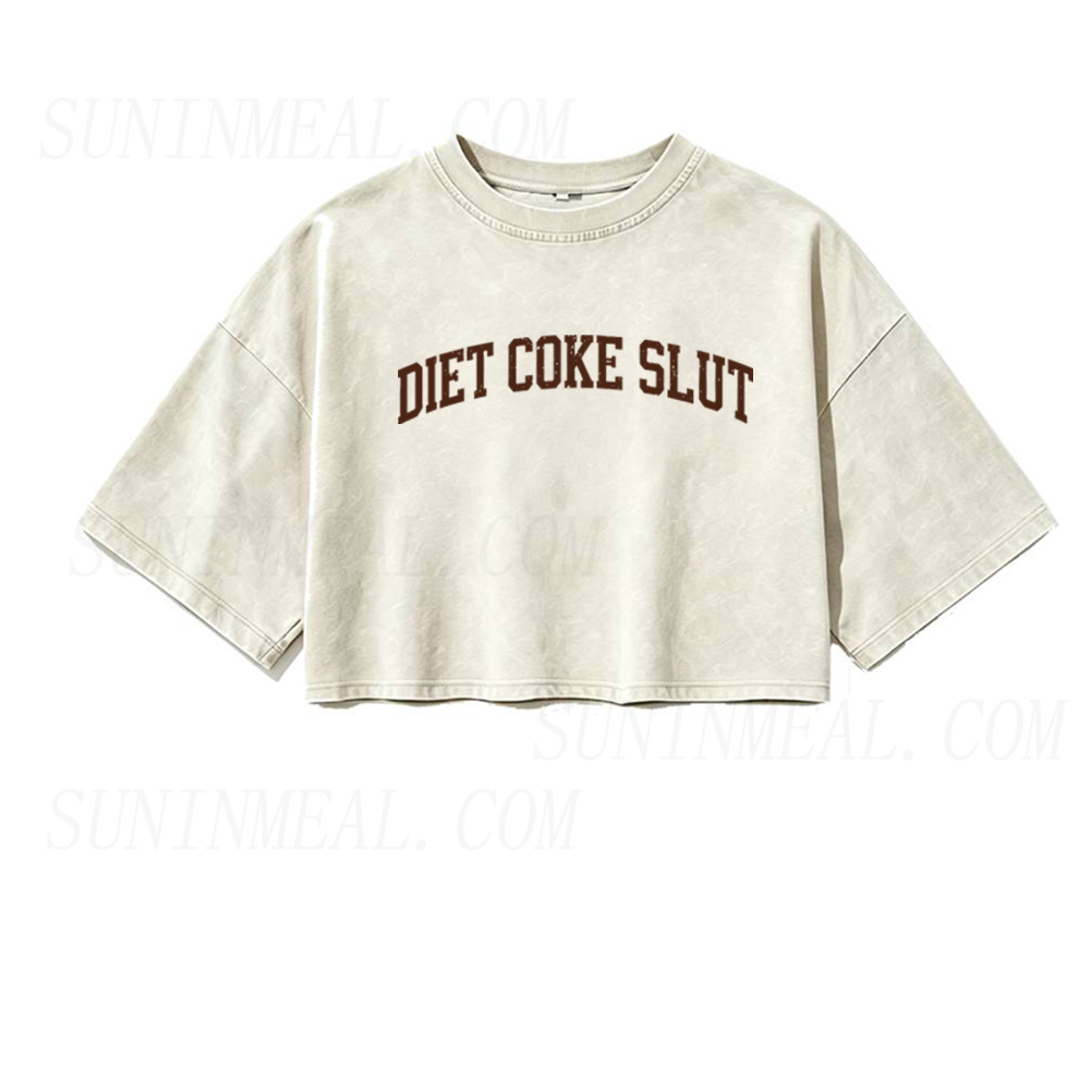 Diet Coke Slut Oversized Crop Tee