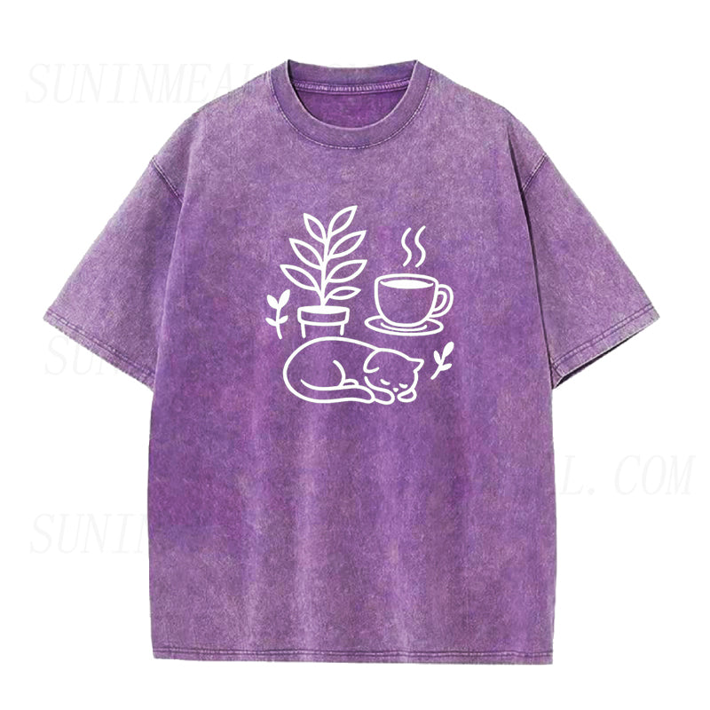 Plants Cats Coffee Unisex Tee