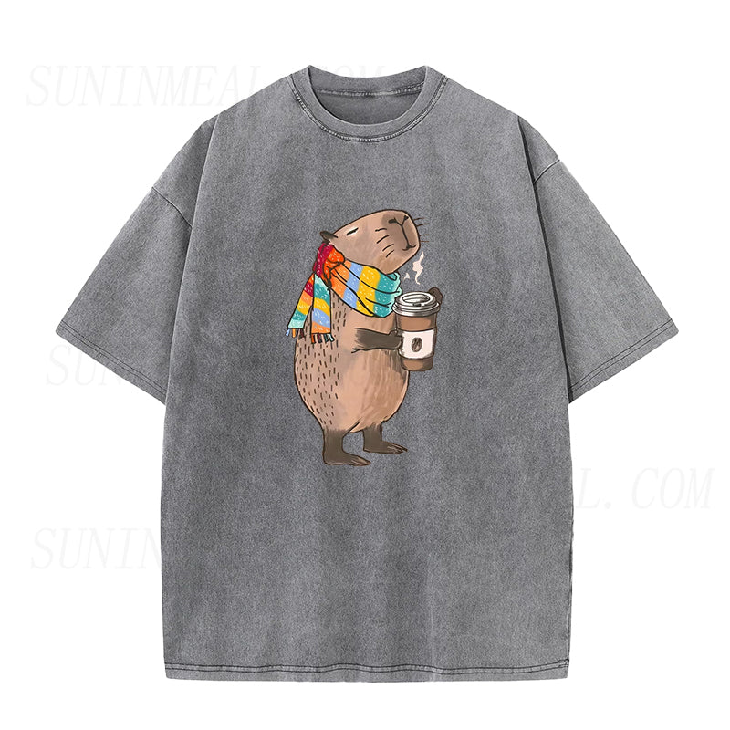Capybara Coffee Unisex Tee