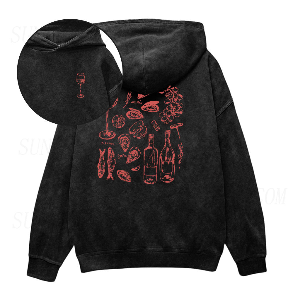 Ocean Wine Grapes Unisex Hoodie