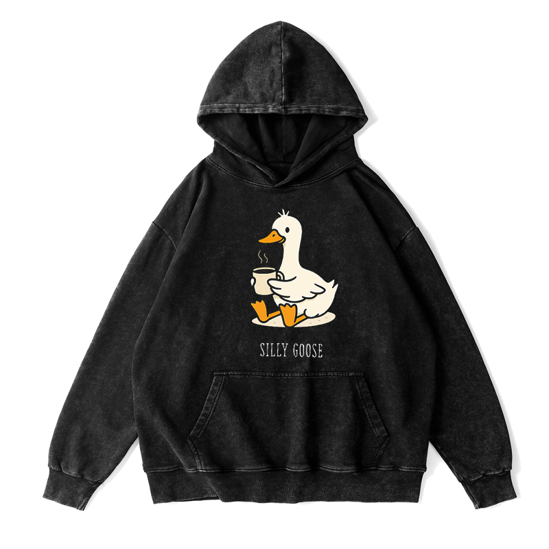 Funny Goose with Coffee Unisex Hoodie