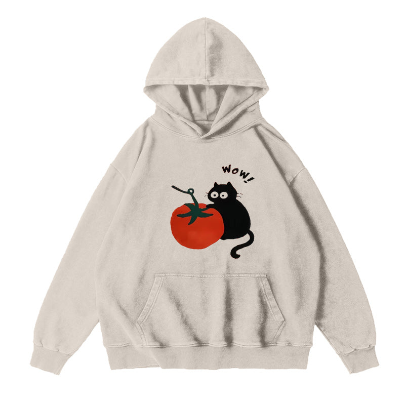 wow tomato cat  Unisex Hoodie